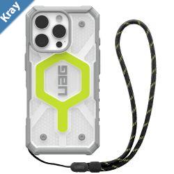 UAG Pathfinder Clear MagSafe Apple iPhone 16 Pro Max 6.9 Rugged Case  Black Neon Lanyard  Active Neon 1144651BV01 10 Years Warranty