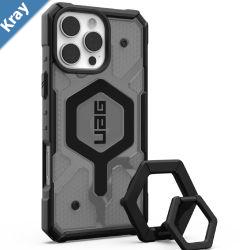 UAG Pathfinder Clear MagSafe Apple iPhone 16 Pro Max 6.9 Rugged Case  Black Ring Stand Ash1144651BV02 10 Years Warranty