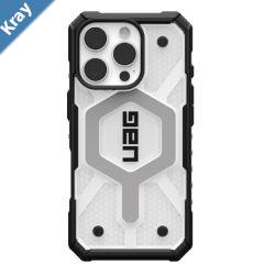 UAG Pathfinder Clear MagSafe Apple iPhone 16 Pro 6.3 Rugged Case  IceSilver 114464114343 18ft Drop Protection 5.4M 10 Years Warranty