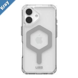 UAG Plyo MagSafe Apple iPhone 16 6.1 Rugged Case  IceSilver 11448211433316ft. Drop Protection 4.8M Armored Shell 10 Years Warranty