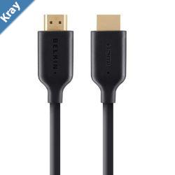 Belkin High Speed HDMI Cable with Ethernet 4KUltra HD Compatible 1M  BlackF3Y021bt1M3D Compatible 4K Cinema resolution