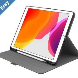 Cygnett TekView Apple iPad 10.2 9th8th7th Gen Case  GreyBlack CY3049TEKVI Apple Pencil Holder 360 Protection Perfect fit Slimline