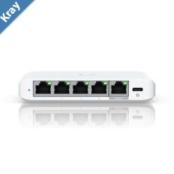 Ubiquiti Flex Mini 2.5G 4 2.5 GbE Ports 1 2.5 GbE PoE Input Port for Power 2Yr Warr