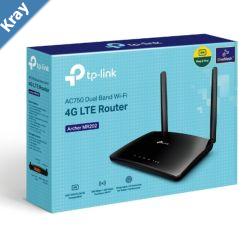 TPLink Archer MR202 AC750 Wireless Dual Band 4G LTE Router