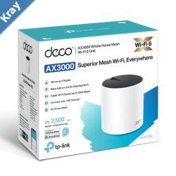 TPLink Deco X551pack AX3000 Whole Home Mesh WiFi 6 Router DualBand with Smart Antennas MUMIMO HomeShield Security