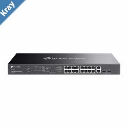 TPLink ES220GMP Omada 20Port Gigabit Easy Managed Switch with 16Port PoE