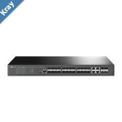 TPLink TLSG3428XF JetStream 24Port SFP L2 Managed Switch with 4 10GE SFP Slots  Omada