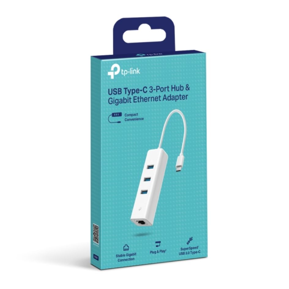 TPLink UE330C USB TypeC 3Port Hub  Gigabit Ethernet Adapter