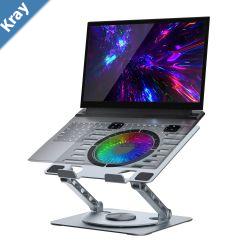 mbeat Stage S8 Rotating Laptop Stand with RGB Cooling Fan and USB Ports