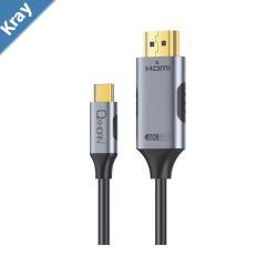 Oxhorn USB C to HDMI 2.0 1m cable 4K60Hz Aluminum plugs black Support HDCP 1.4 HDCP 2.2 Thunderbolt 34 LPCM compatible WindowsMacChromebooks