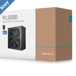 DeepCool PL550D 550W 80 Bronze Certified NonModular ATX Power SupplyDirect Cable 120mm Fan DC to DC ATX3.1 100000 MTBF 85 Efficiency