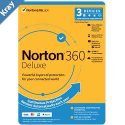 Limited Norton 360 Deluxe 50GB AU 1 User 3 Device 12 months