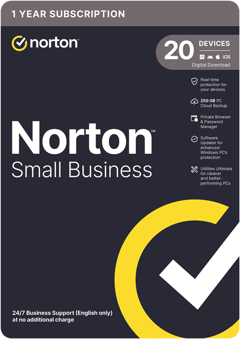 Norton Small Business 250GB AU 1 User  20 Devices 12 Months Digital Key via Email Available on Leader Cloud