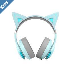 Edifier G5BT Cat Sky Blue HiRes Bluetooth Gaming Headset with HiRes Low Latency 45ms 5ms RGB Lighting MultiMode Bluetooth v5.2AUX