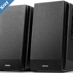 Edifier R1700BT Bluetooth Lifestyle Bookshelf Studio Speakers Black  BTDual 3.5mm AUXLimited Distortion DSPDRCClassic Wood Finish