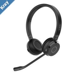 Jabra Evolve 65 TE Link390a Teams Stereo Bluetooth Headset 16hour battery life 30metre wireless range Passive Noise Cancellation Busy Light