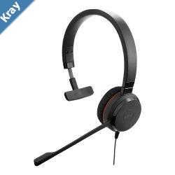 Jabra Evolve 30 II MS Mono Headset NoiseCancelling Microphone Plugandplay Setup 2ys Warranty Call Management All Day Comfort 3.5mm Jack