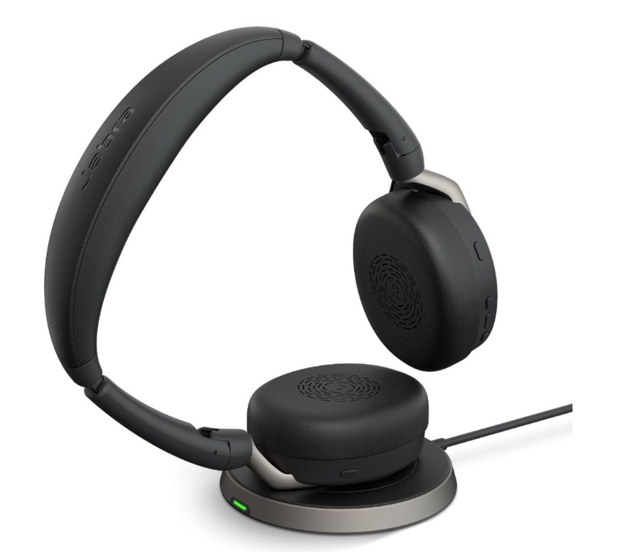 Jabra Evolve2 65 Flex MS Stereo Bluetooth Headset Link380a USBA Dongle Included Foldable Design 2Yr Warranty