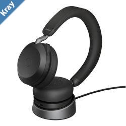 Jabra Evolve2 75  USBC Link380a UC Stereo Stand Black Advanced Noise Cancellation ANC Bluetooth Headset