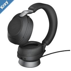 Jabra Evolve2 85 UC Stereo Black Link 380 USBA and Charging Stand USBA ANC Bluetooth Headset