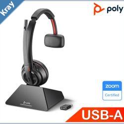 PlantronicsPoly Savi 8210 UC Headset USBA Mono DECT Wireless great for softphones crystal clear audio up to 13 hours talk