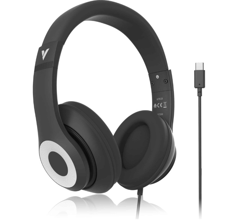 Verbatim Audio Headphone Classic Type C  Black Clear Sound Comfort Robust Construction Easy modern connection. Headset. Office  School 2025