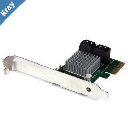 Startech 4 Port PCI Express 2.0 SATA III 6Gbps RAID Controller Card with HyperDuo SSD Tiering  PCIe SATA 3 Controller Adapter