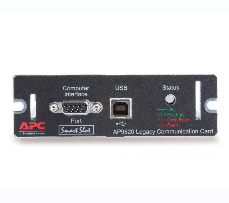 APC Protocol translation to UPSLink Management Options Legacy Communications SmartSlot Card UPS support for UPSLink protocol serial communications