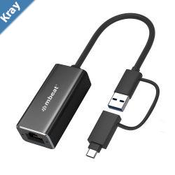 mbeat 2in1 USB 3.1 Gigabit LAN Adapter with USBC Converter USB 3.1 RJ45 Transfer Speed 101001000Mbps