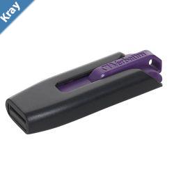Verbatim 32GB V3 USB3.0 Purple StorenGo V3 Retractable USB Storage Drive Memory Stick