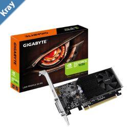 Gigabyte nVidia GeForce GT 1030 2GB DDR4 Fan PCIe Video Card 4K  60Hz HDMI DVI 2xDisplays Low Profile 14171379MHz GVN1030SL2GL GVN1030D52GL