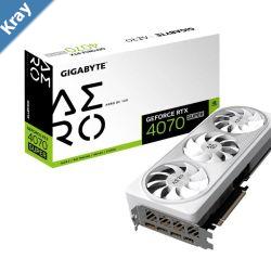 Gigabyte nVidia GeForce RTX 4070 Super AERO OC 12GD GDDR6X Video Card PCIE 4.07168 CUDA Cores RGB Fusion 3x DP 1.4a 1x HDMI 2.1a