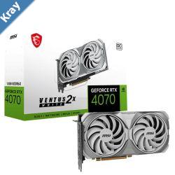 MSI GeForce RTX 4070 SUPER 12G VENTUS 2X WHITE OC Video Card  2595 MHz Boost Clock 16GB GDDR6XDisplayPort x 3 v1.4aHDMI x 1