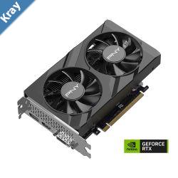 PNY GeForce RTX 3050 6GB GDDR6 VERTO Dual Fan 2nd Gen Ray Tracing Cores PCIExpress 4.0 x16 x8 active