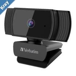 Verbatim Webcam Full HD 1080P with Auto Focus  Black